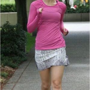 Lululemon Speed Skirt Skort Rare Gray Snowy Owl